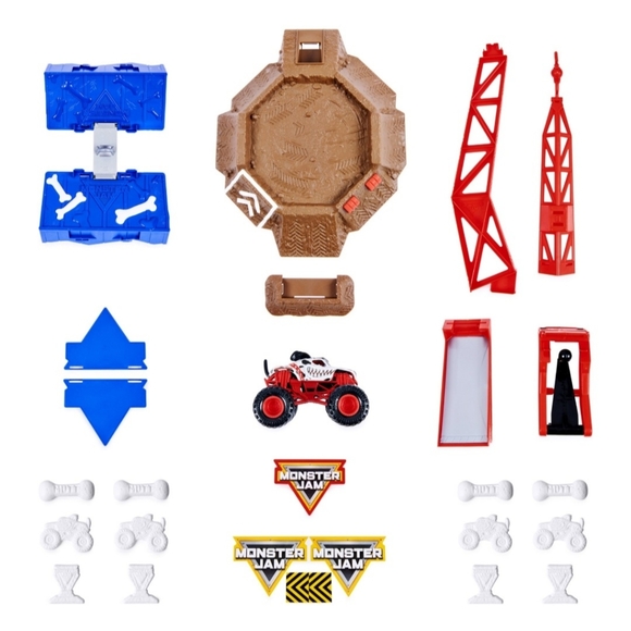 Monster Jam Blasting Bones Playset Includes Monster Mutt Dalmation Truck NIB - Picture 13 of 13